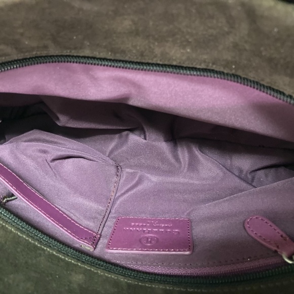 Chocolate Pink Cole Haan Alexa Suede Shoulder Bag - Picture 5 of 13